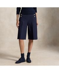Polo Ralph Lauren - Beaton Cotton-Wool Culotte Trouser - Lyst