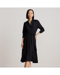 Ralph Lauren - Belted Double-Faced Georgette Shirtdress - Lyst