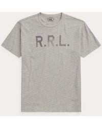 RRL - Jersey T-Shirt Met Ronde Hals En Logo - Lyst