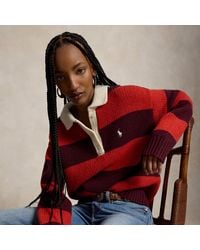 Polo Ralph Lauren - Striped Wool-Blend Rugby Jumper - Lyst