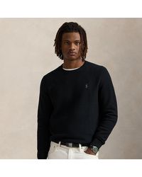 Polo Ralph Lauren - Rundhalspullover Aus Baumwollpiqué - Lyst