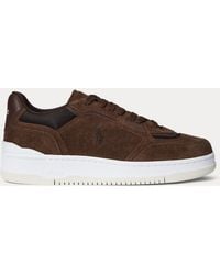 Ralph Lauren - Open Masters Suede-Panelled Trainer - Lyst