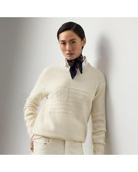 Ralph Lauren - Flag Cashmere-Blend Crewneck Jumper - Lyst