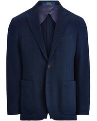 Polo Ralph Lauren Strickblazer im Polo-Soft-Fit - Blau