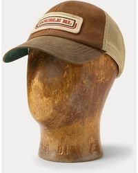 RRL - Logo-Patch Suede Trucker Cap - Lyst