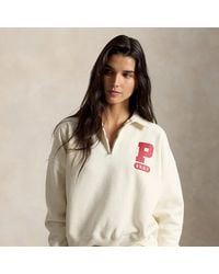 Polo Ralph Lauren - “P” Logo Slub Fleece Quarter-Zip - Lyst