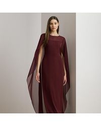 Ralph Lauren - Ralph Lauren Cape Georgette Gown - Lyst