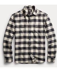 RRL - Camicia in twill a quadri Buffalo - Lyst