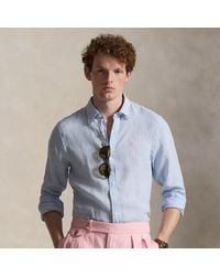 Polo Ralph Lauren - Slim Fit Striped Linen Shirt - Lyst