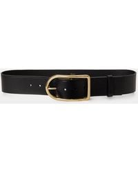 Ralph Lauren - Curved-Buckle Leather Belt - Lyst