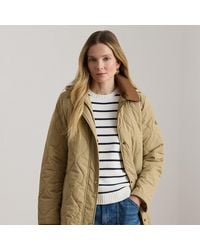 Ralph Lauren - Twill-Trim Onion-Quilted Hooded Jacket - Lyst