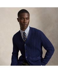 Polo Ralph Lauren - Aran-Knit Cotton Cardigan - Lyst