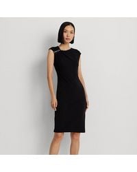 Ralph Lauren - Jersey Cocktailjurk Met Stretch - Lyst