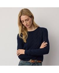 Ralph Lauren - Cable-Knit Cashmere Crewneck Sweater - Lyst
