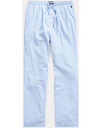Polo Ralph Lauren Gingan-Pyjamahose aus Baumwolle - Blau