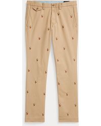 Polo Ralph Lauren Stretch-Slim-Fit Chinohose mit Polo Pony - Natur