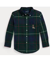 Polo Ralph Lauren - Ralph Lauren Boy's Polo Bear Plaid Oxford Shirt - Lyst