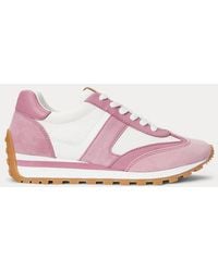 Ralph Lauren - Dani Suede & Leather Trainer - Lyst
