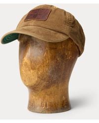 RRL - Leather-Patch Corduroy Trucker Cap - Lyst