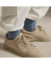 Ralph Lauren - Heritage Court Ii Suede Trainer - Lyst
