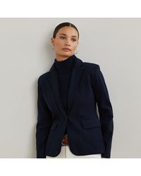 Ralph Lauren - Blazer in maglia di misto cotone - Lyst