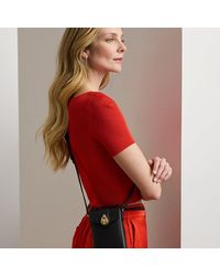 Ralph Lauren - Umhänge-Techniktasche Tanner Aus Leder - Lyst