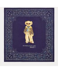 Polo Ralph Lauren - Pañuelo de seda y algodón con Polo Bear - Lyst