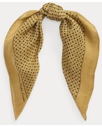 Ralph Lauren - Carré À Motif Géométrique En Lin Et Soie - Lyst