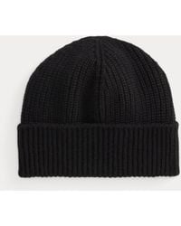 Ralph Lauren - Berretto in cashmere a coste - Lyst