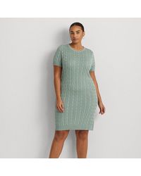 Lauren by Ralph Lauren - Ralph Lauren Cable-knit Short-sleeve Sweater Dress - Lyst
