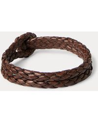 RRL - Ralph Lauren - Bracelet en cuir tressé à la main - Lyst