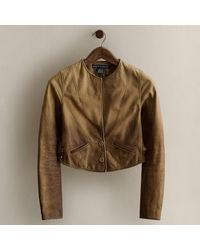 Ralph Lauren - C. 2008 Cropped Leather Jacket - Lyst