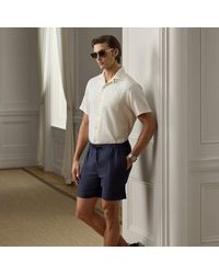 Ralph Lauren - Silk-Linen Drawstring Short - Lyst