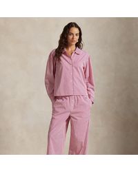 Polo Ralph Lauren - Striped Cotton Long-Sleeve Pyjama Set - Lyst