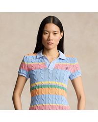 Polo Ralph Lauren - Slim Fit Kabelgebreid Polo-shirt - Lyst