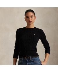 Polo Ralph Lauren - Cable-Knit Cotton Crewneck Jumper - Lyst