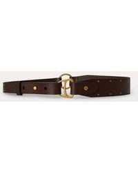 Ralph Lauren - Equestrian D-Ring Studded Leather Belt - Lyst