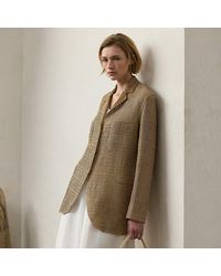 Ralph Lauren - Ralph Lauren Lydia Woven Lambskin Jacket - Lyst