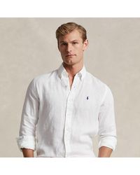 Polo Ralph Lauren - Custom Fit Long Sleeve Linen Sport Shirt - Lyst