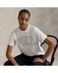 Polo Ralph Lauren - Maglietta in jersey di cotone con logo - Lyst