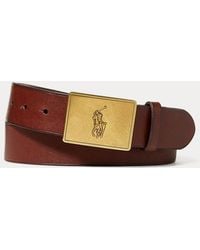 Polo Ralph Lauren - Pony Plaque Leather Belt - Lyst