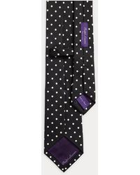Ralph Lauren Purple Label Gemusterte Seidenkrawatte in Schwarz für Herren Herren Accessoires Krawatten 