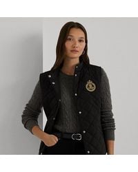 Ralph Lauren - Crest-patch Quilted Mockneck Gilet - Lyst