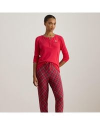 Ralph Lauren - Karierter Henley-Pyjama Mit Baumwolle - Lyst