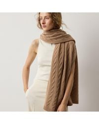 Ralph Lauren - Cable-Knit Cashmere Scarf - Lyst