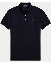 Ralph Lauren Purple Label Baumwolle Polohemd aus Baumwoll-Piqué in Schwarz für Herren Herren Bekleidung T-Shirts Poloshirts 