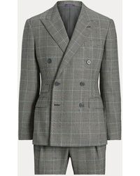 Ralph Lauren Purple Label Gregory Handmade Plaid Wool Suit - Grey