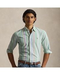 Polo Ralph Lauren - Custom Fit Striped Oxford Shirt - Lyst