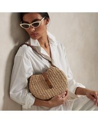 Ralph Lauren - Polo Id Raffia Small Shoulder Bag - Lyst