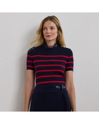 Ralph Lauren - Striped Short-Sleeve Jumper - Lyst
